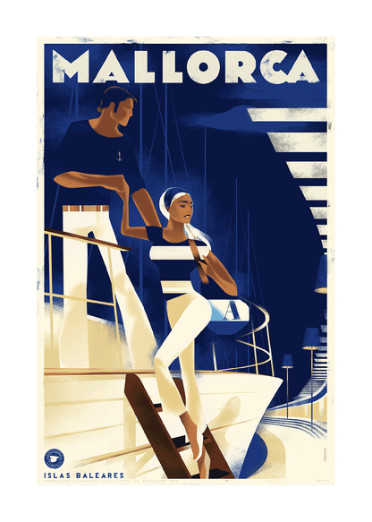 "Bon Vespre Mallorca” [“Good Evening Mallorca”], Port Adriano, Islas Baleares, 1960s.