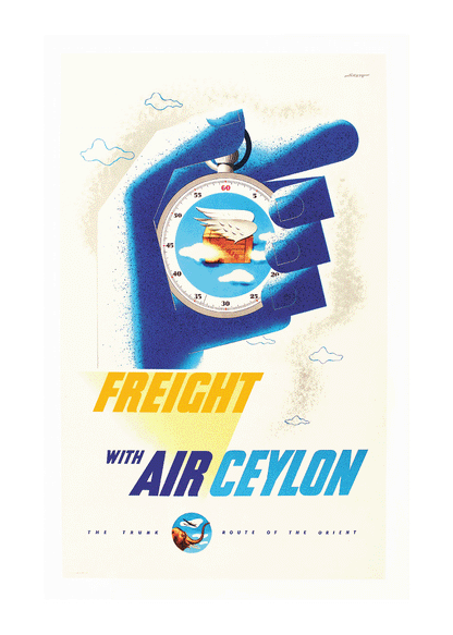The Trunk Route Of The Orient, "Freight With Air Ceylon", 1952