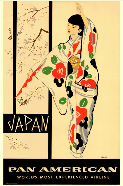 Japan, Pan American, 1950s [Geisha] – Stick No Bills
