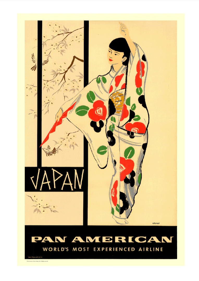 Japan, Pan American, 1950s [Geisha]