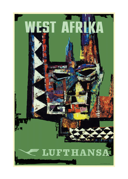 Lufthansa, West Africa, 1960s [Masks].