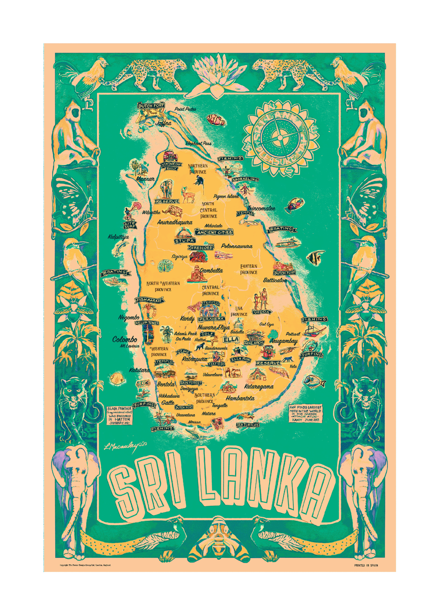 Sri Lanka 21st Century Pleasure Map, Ella, 2020 (Jade).