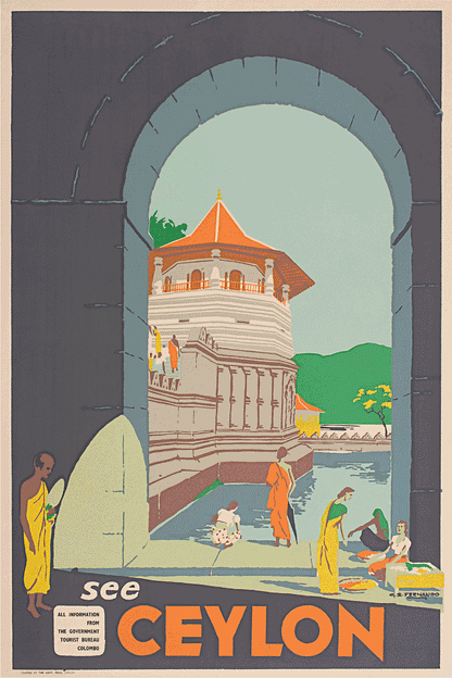 See Ceylon - (Kandy, Temple of the Tooth Relic), 1948.