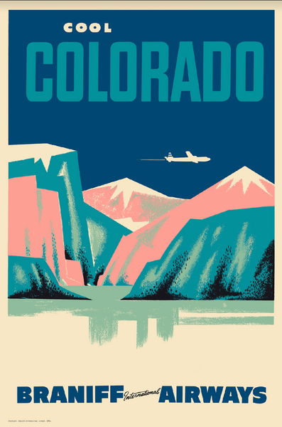 Cool Colorado, Braniff International Airways, 1950s [Mountain