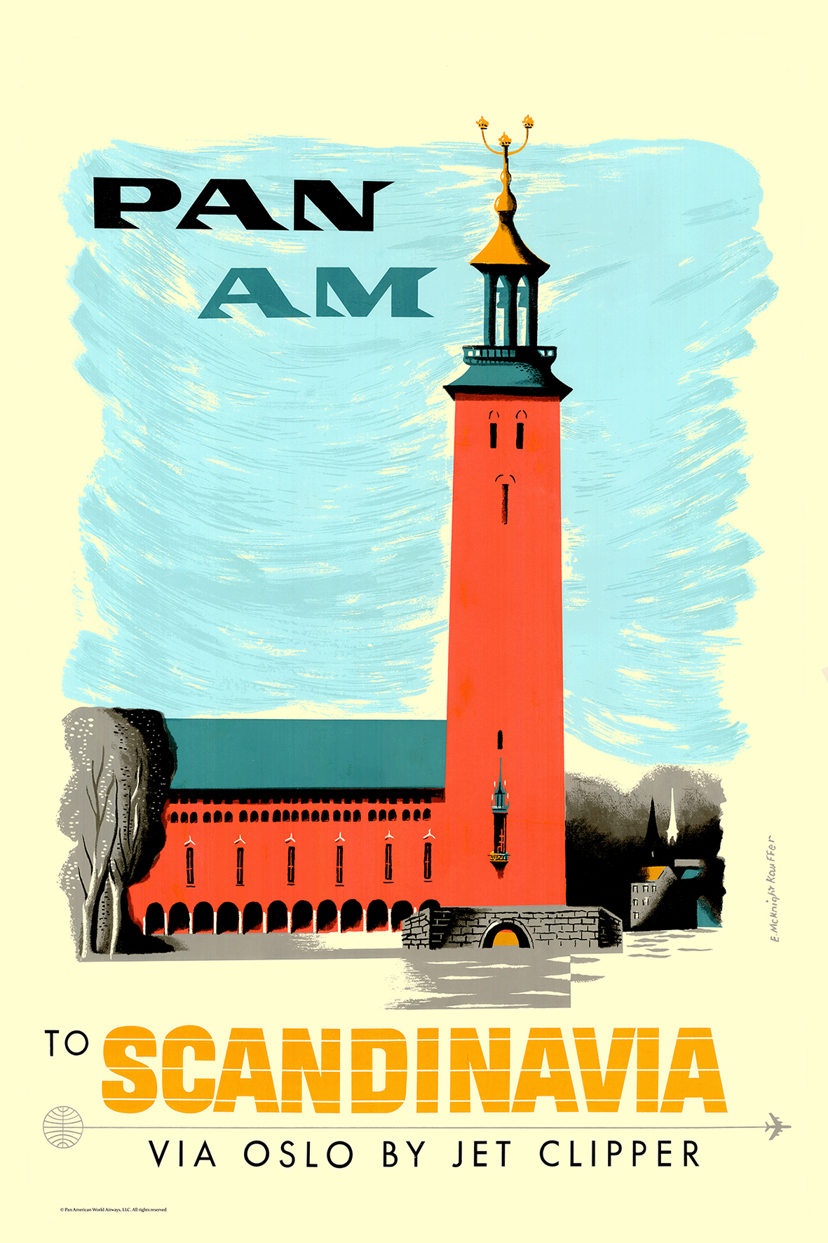 Scandinavia, Pan Am, 1950s [Stockholm Stadhus].
