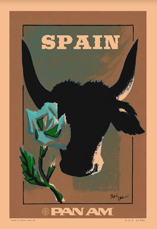 Spain, Pan Am, 1950s [Ode to the Toro] [Grey]