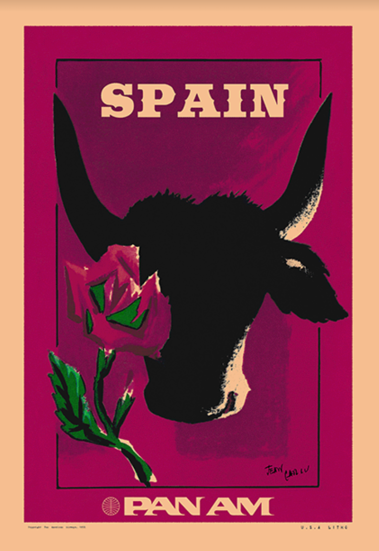 Spain, Pan Am, 1950s [Ode to the Toro] [Lilac]