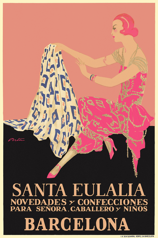 Eulàlia, Santa Eulalia, Barcelona, 1920s. [Blush pink]