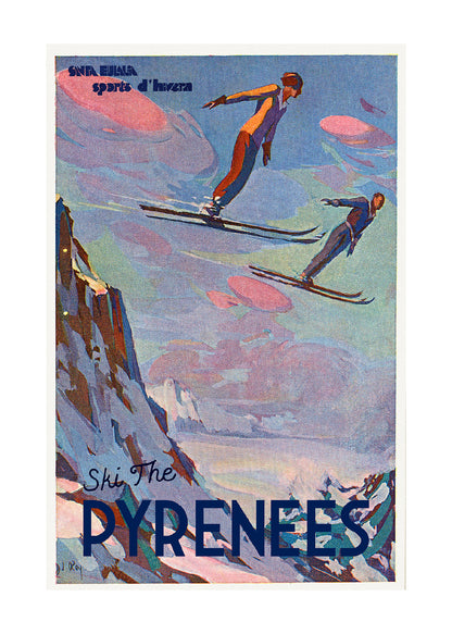 Lovers in the Air [Ski Jumping], Santa Eulalia, The Pyrenees.