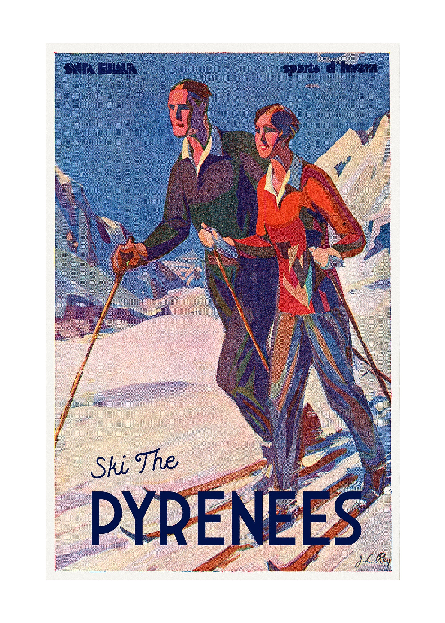 Lovers on Skis, Santa Eulalia, The Pyrenees.