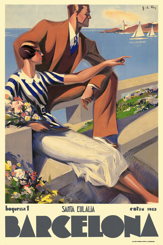 Lovers on the Promenade, Santa Eulalia, Barcelona, 1932.