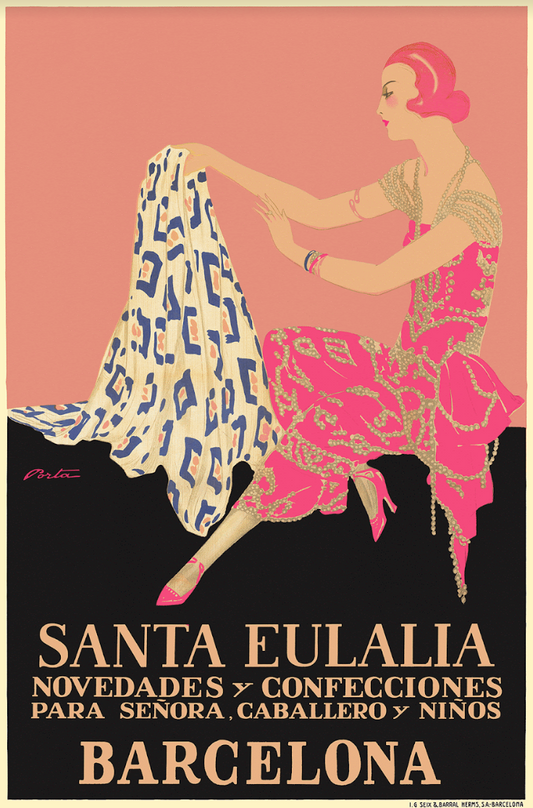 Eulàlia, Santa Eulalia, Barcelona, 1920s. [Blush Pink]