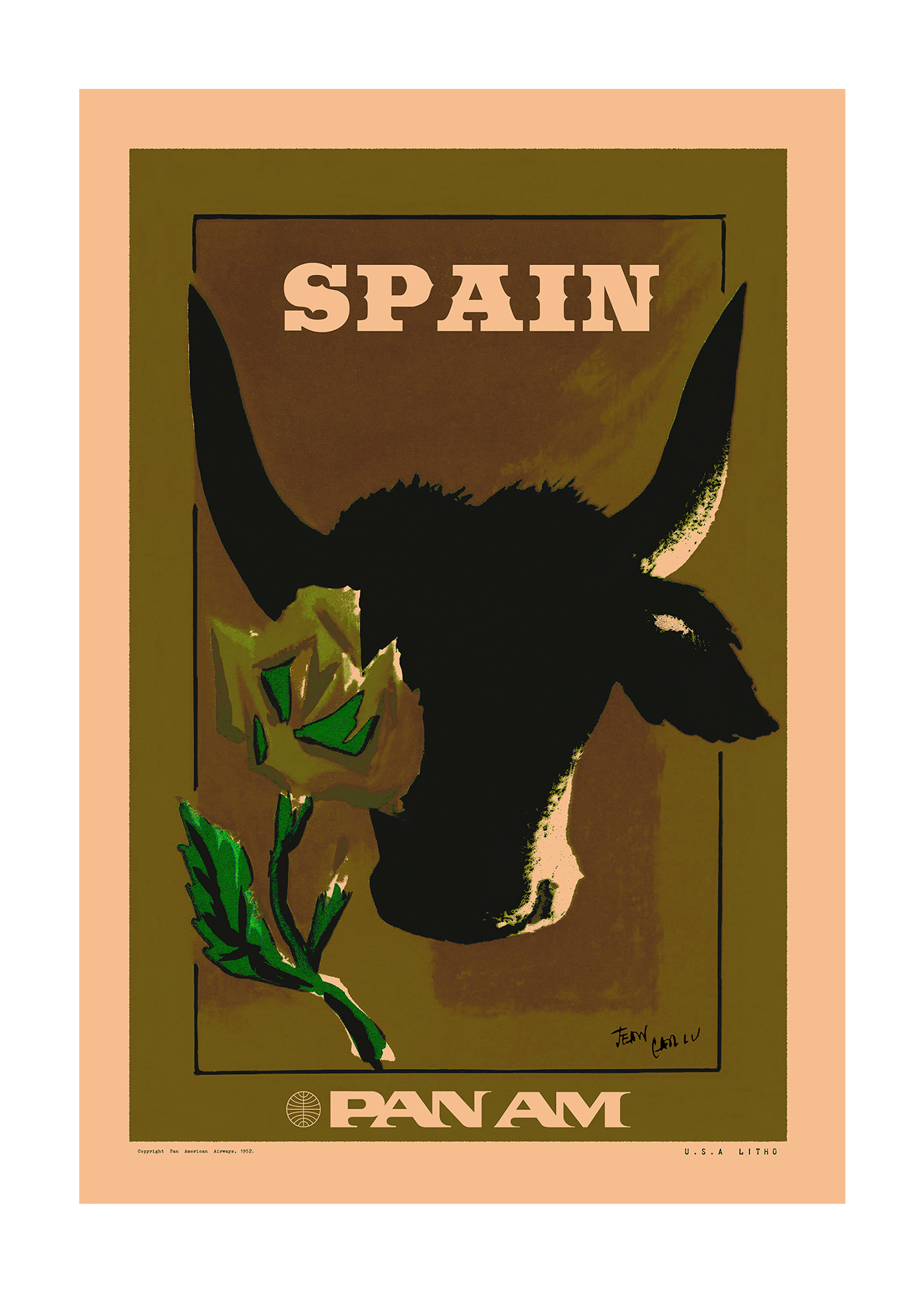 Spain, Pan Am, 1950s [Ode to the Toro] [Khaki]