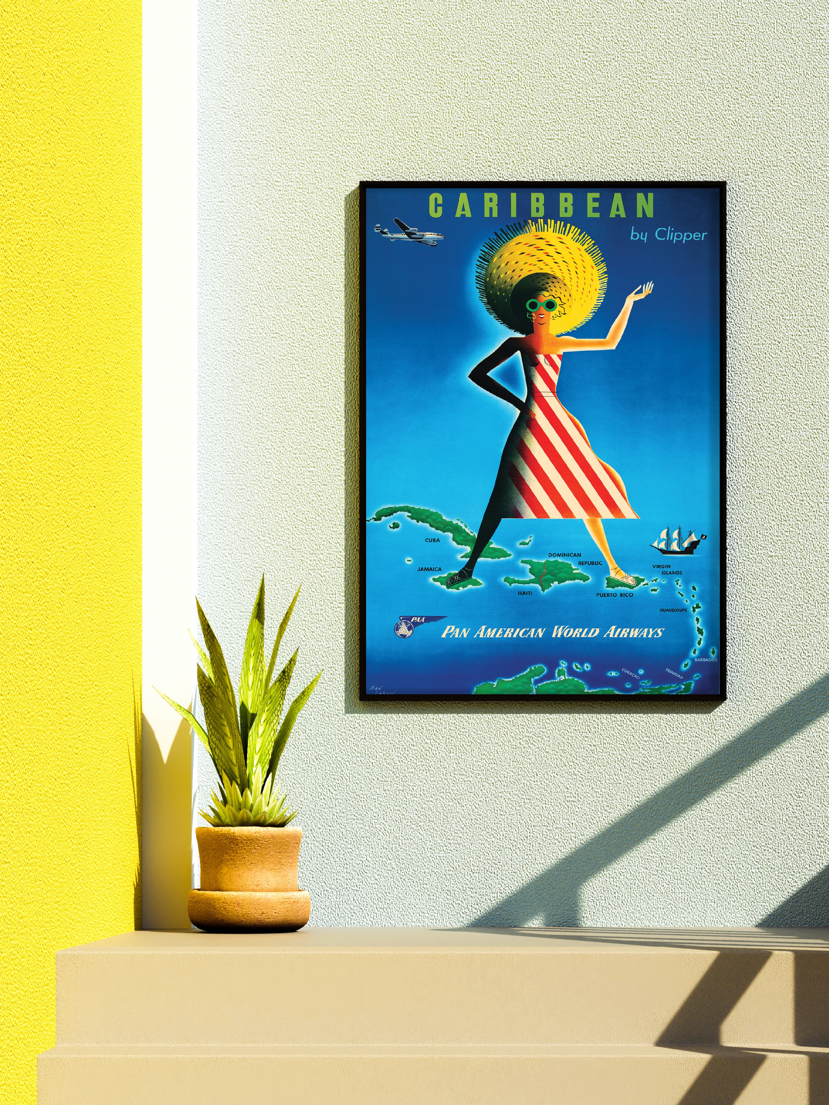 Caribbean, Pan Am, 1950s [Straw Hat]. – Stick No Bills