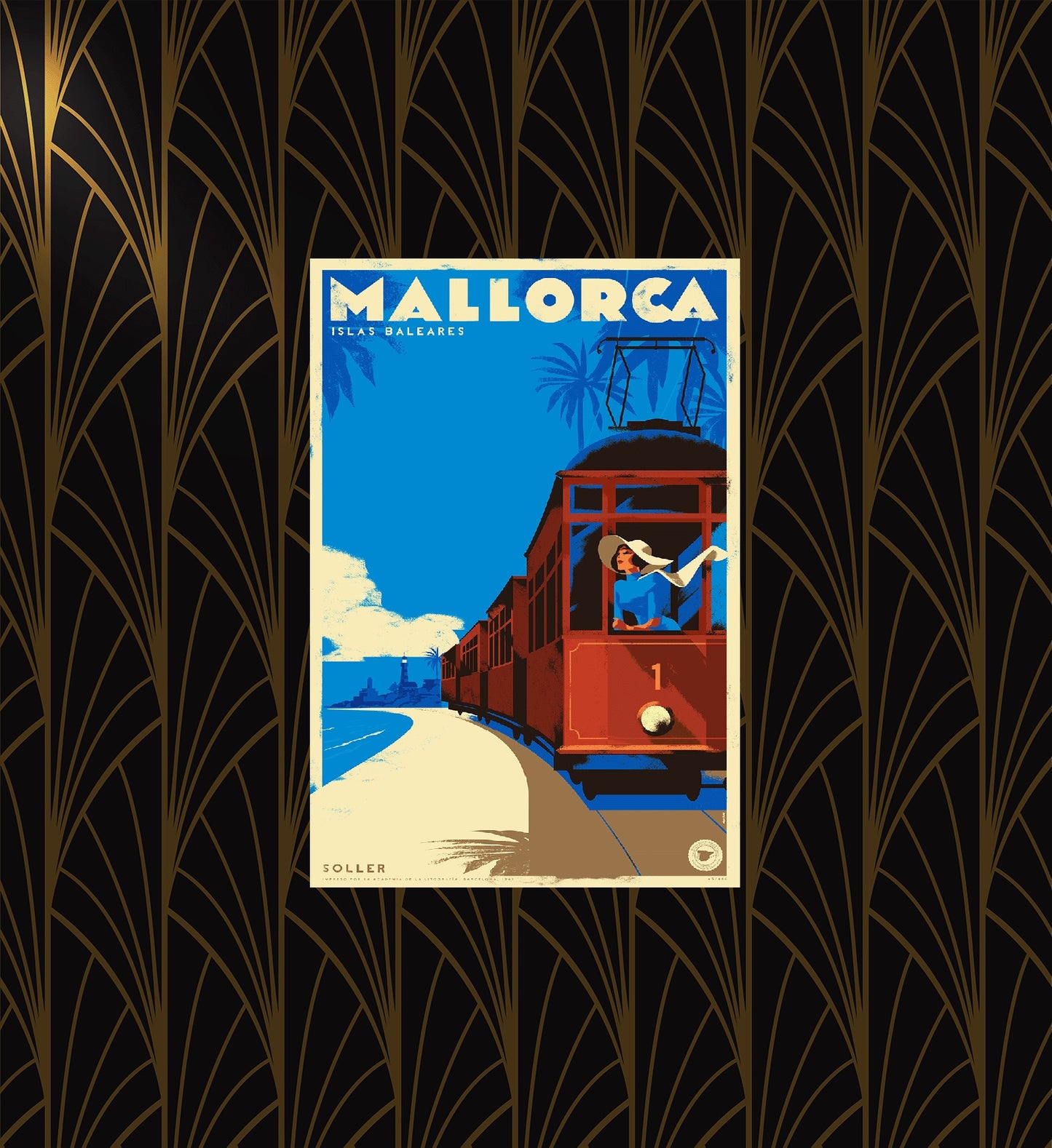 El Último Tranvía, Sóller, Islas Baleares, 1960s. [Cyan Blue]